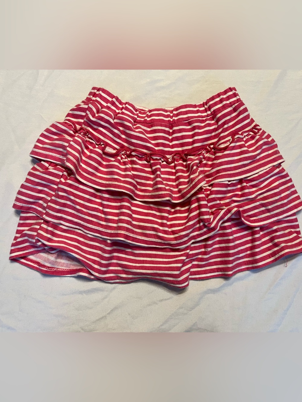365Kids Garanimals Pink White Stripe Ruffle Skort
